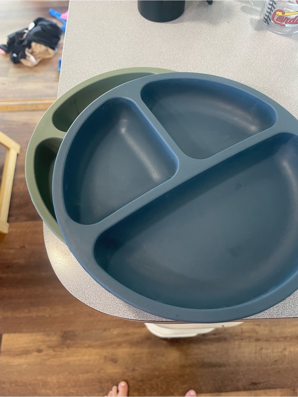 Multi-Compartment Silicone Plate - Navy Blue